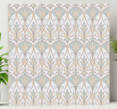 Botanical floral pattern retro canvas - TenStickers