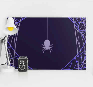 Quadro moderno Sombra roxa teia de aranha escura - TenStickers