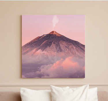 Cuadro paisajes Fotografía estética del pico del volcán - TenVinilo