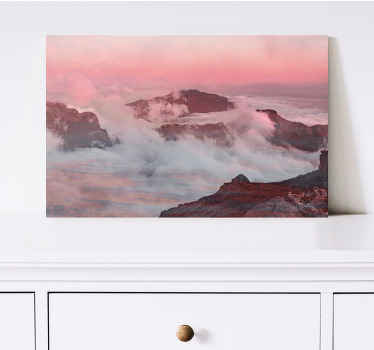 Sunset aesthetic colours landscape canvas - TenStickers