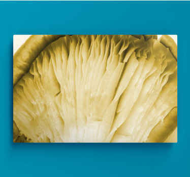 Yellow mushroom gills canvas art prints - TenStickers