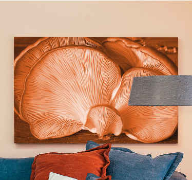 Orange wild mushrooms canvas art prints - TenStickers