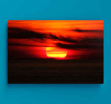 Cuadro paisajes Colores estéticos cielo rojo - TenVinilo