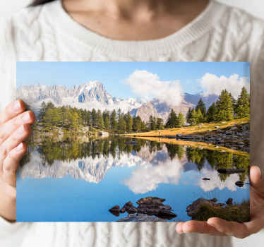 Quadro de paisage Lago com reflexo da floresta - TenStickers