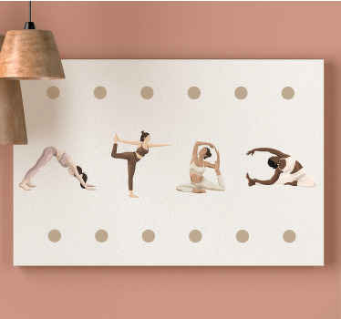 Different yoga poses home canvas prints - TenStickers