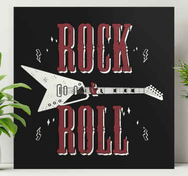 Quadro rock and roll con chitarra - TenStickers