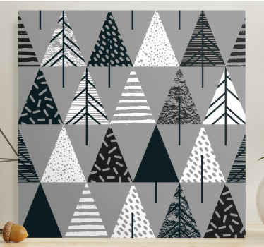 Minimalistické stromy severské obrazy na plátně - TenStickers