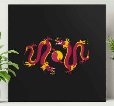 Tablou libelule dansul dragonului de foc - TenStickers