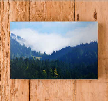 Cuadro árboles Paisaje forestal perrito - TenVinilo