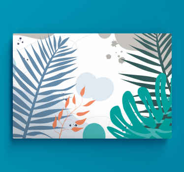 Cuadro plantas Coloridas hojas tropicales - TenVinilo