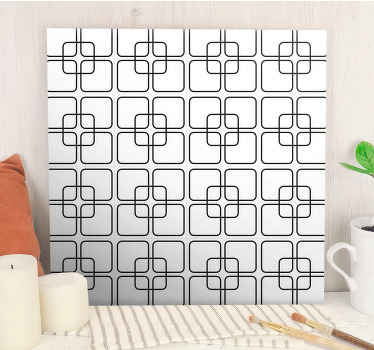 Quadro para corredor Azulejo cinza simples abstrato - TenStickers