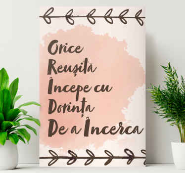 Calea spre succes pânză citată motivațională - TenStickers