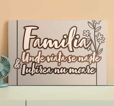 Pânză de design de citate de dragoste de familie - TenStickers
