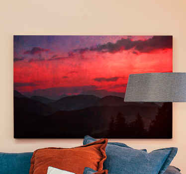 Cuadro paisajes Colores estéticos oscuros del atardecer - TenVinilo