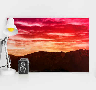 Cuadro paisajes montañas majestuosas al atardecer - TenVinilo