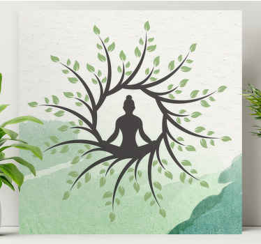 Tableau maison Pose d'arbre de yoga - TenStickers