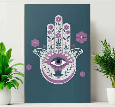 Fatimas hånd yogamåtte lærredstryk - TenStickers