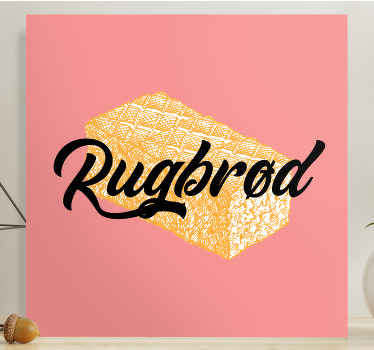 Rugbrød- dansk når det er bedst hjemme kanvastryk - TenStickers