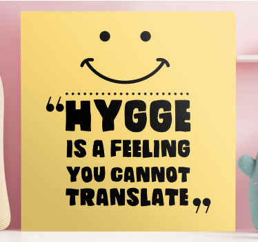 Cuadro frase "hygge" no se puede traducir - TenVinilo