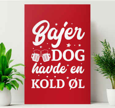 Andre tekster lærredsbillede jeg ønsker jeg havde en kold øl - TenStickers