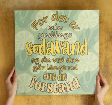 Sang om yndlingssodavand citat lærred - TenStickers