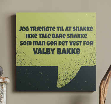 Dansk grøn valby bakke citat lærred - TenStickers