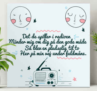 Sangen i radioen minder mig om dit lærred - TenStickers