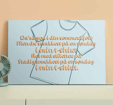 Lyrics smukkeste på en søndag citat lærred - TenStickers