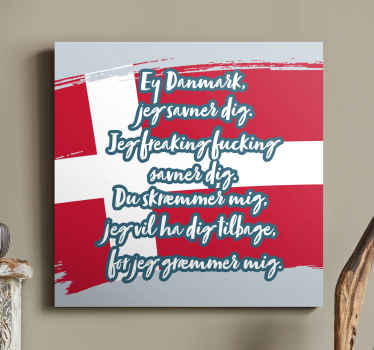 Giv mig tilbage det gamle danmark citat lærred - TenStickers