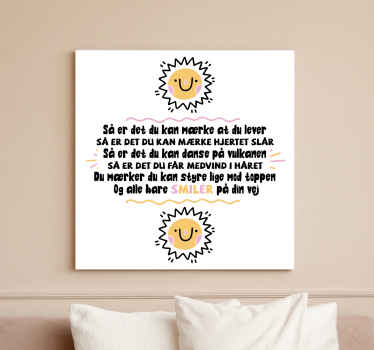 Lyrics-verden er åben for dig citat lærred - TenStickers