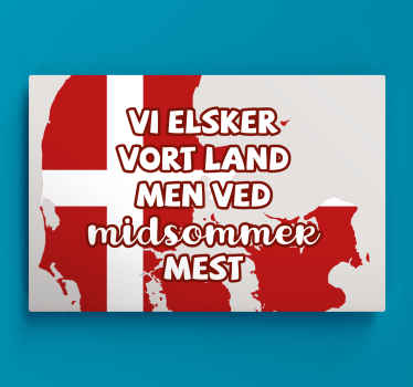 Lyrics - vi elsker sommer citat lærred - TenStickers