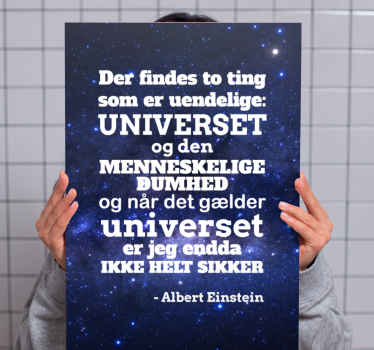 Der findes to ting der er uendelig quote canvas - TenStickers