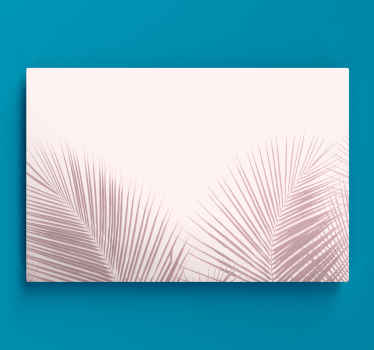 Cuadro plantas Hojas de palmera rosa estilo kawaii - TenVinilo