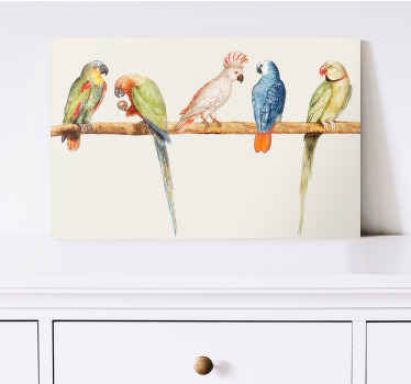 Tableau arbre de vie Oiseaux d'amour sur l'arbre - TenStickers