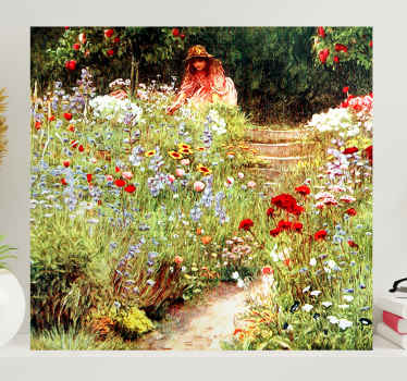 Vintage garden cottagecore style canvas - TenStickers