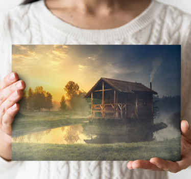 Cuadro paisajes Noche de cabaña - TenVinilo