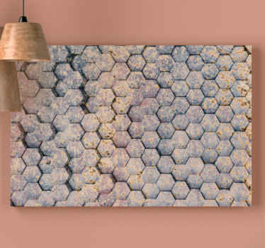 Cuadro 3d Bloques de cemento de estilo industrial - TenVinilo