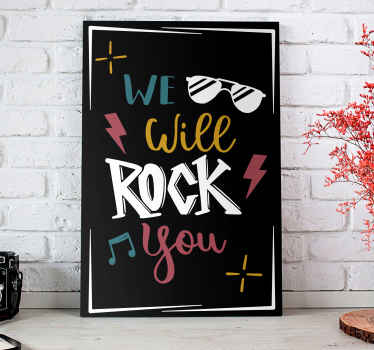 Cuadro musical "we will rock you" - TenVinilo