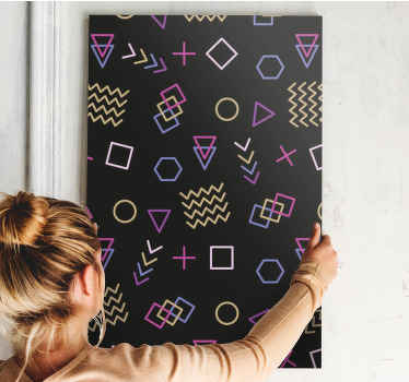 Geometric canvas with geometric shapes design - TenStickers