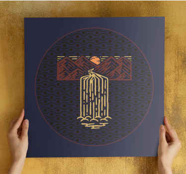 非洲风格瀑布帆布艺术版画 - TenStickers