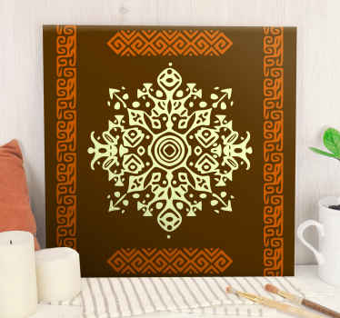 African style brown and yellow abstract canvas - TenStickers