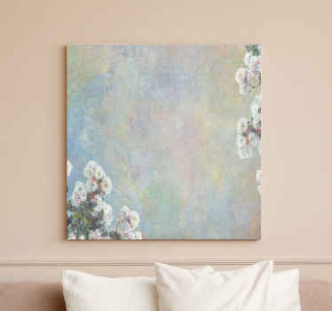 Painted background with flowers retro canvas - TenStickers