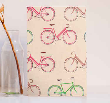 Cuadro deporte patrones coloridos de bicicletas - TenVinilo