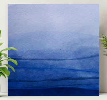 Cuadro en arte Acuarela ombre azul marino profundo - TenVinilo