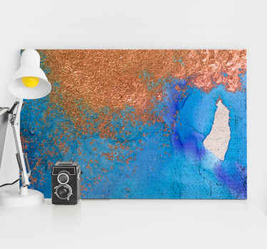 Εκτυπώσεις τέχνης σε χρυσό καμβά εφέ ombre με υφή - TenStickers