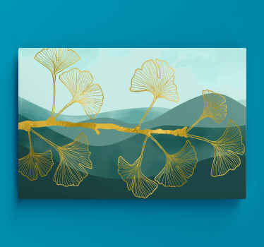 "Glamour style" ginko tree Tree wall canvas - TenStickers