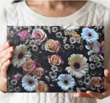 Elegant style  vintage flowers flower canvas - TenStickers