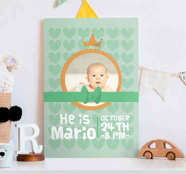 Cuadro personalizable Nacimiento verde - TenVinilo