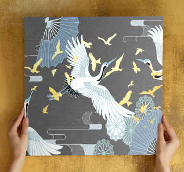 Oriental bird bird canvas - TenStickers