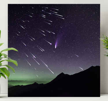 βροχή μετεωριτών της σκοποβολής ξεκινά καμβάς - TenStickers